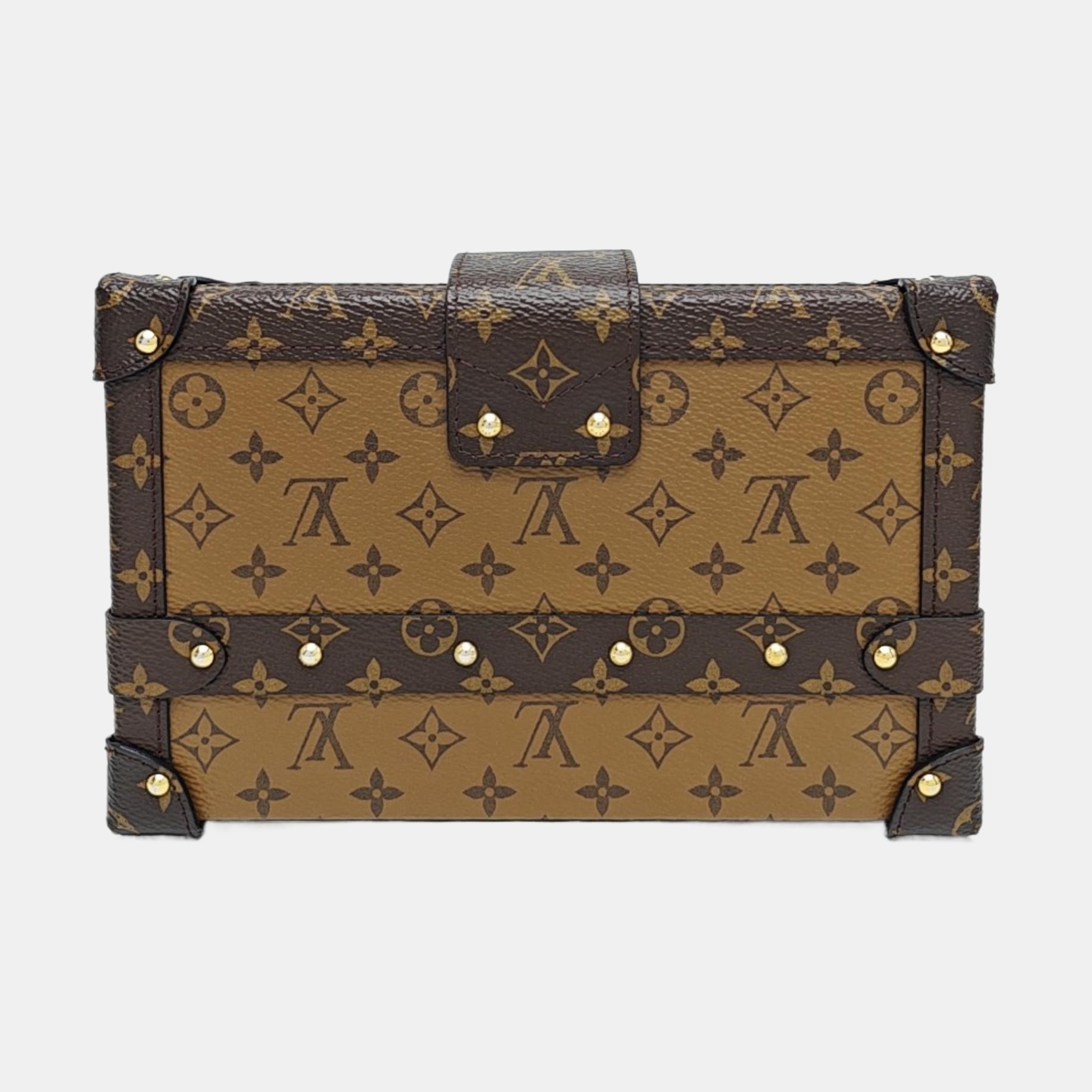 PETITE MALLE Monogram Coated Canvas Brown