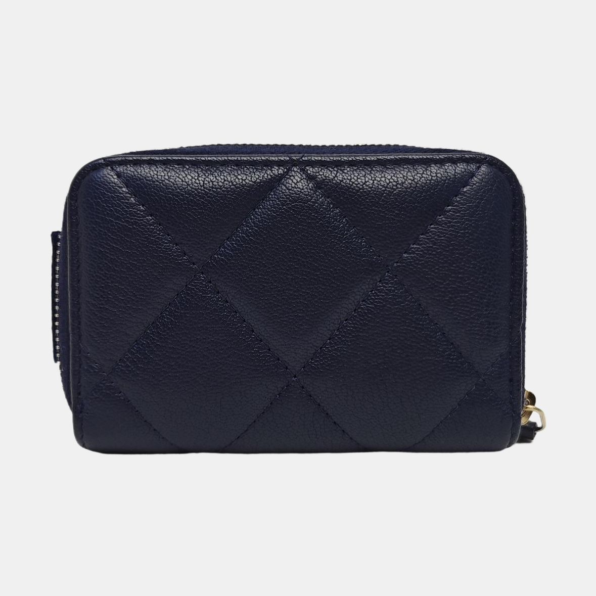 Quilted Lambskin Wallet Blue