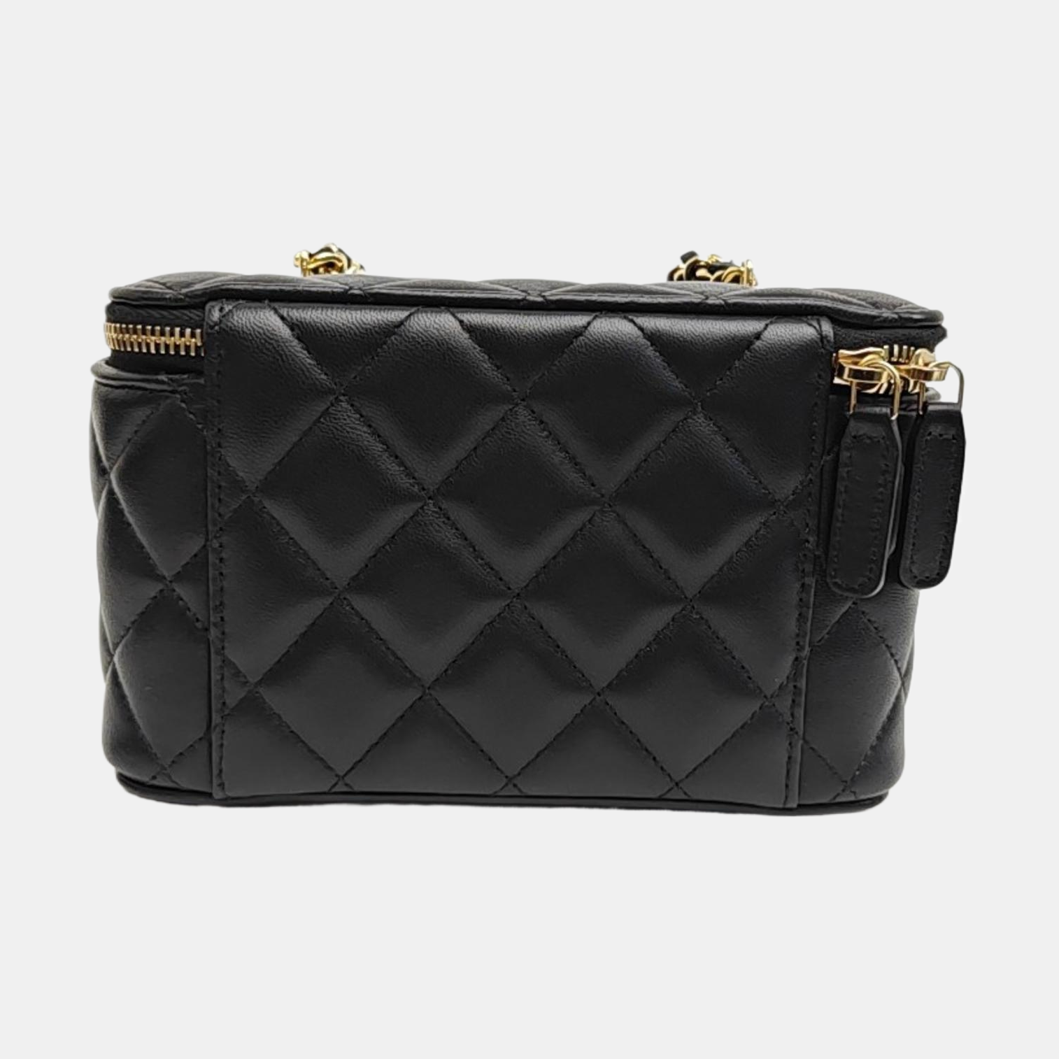 Quilted Lambskin Shoulder Bag Black
