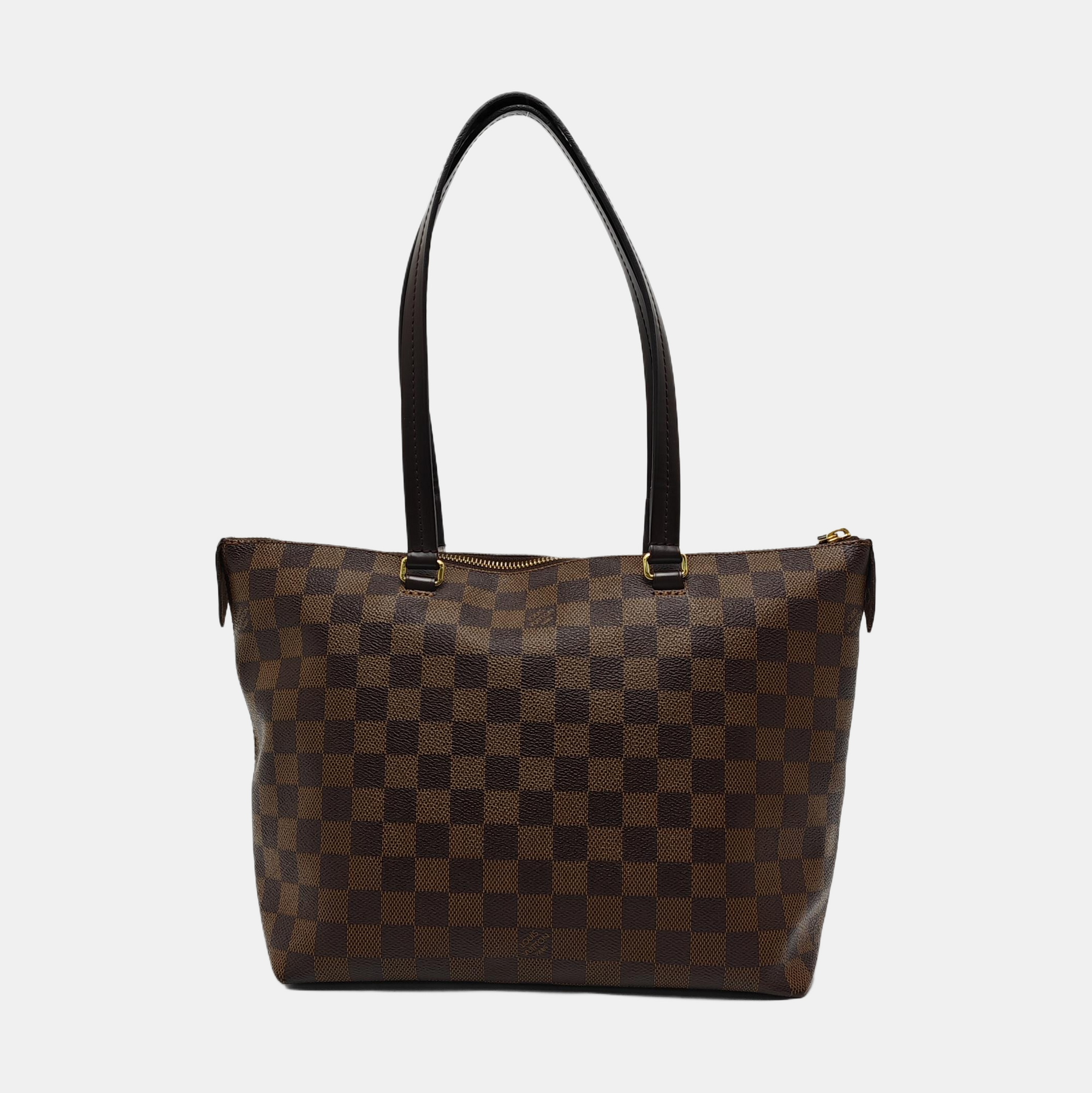 IENA MM Damier Ebene Coated Canvas Brown