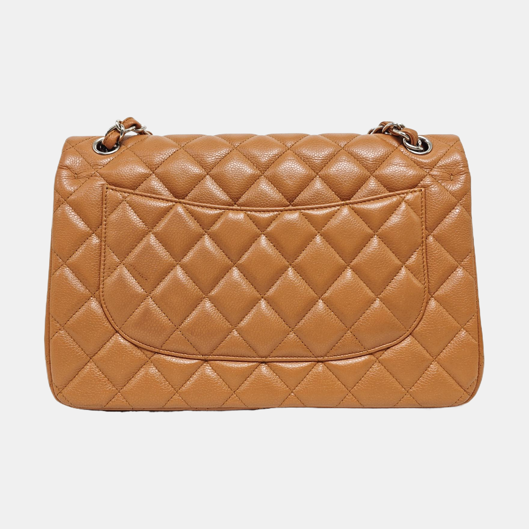 CLASSIC FLAP Jumbo Quilted Grained Calfskin Yellow
