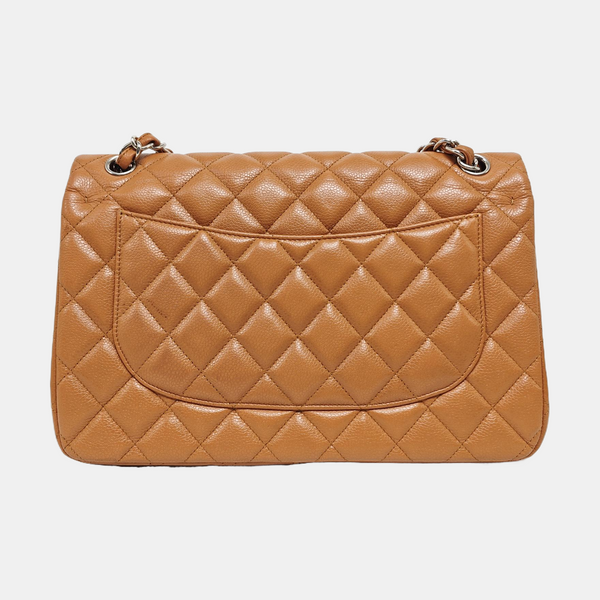 CLASSIC FLAP Jumbo Quilted Grained Calfskin Yellow