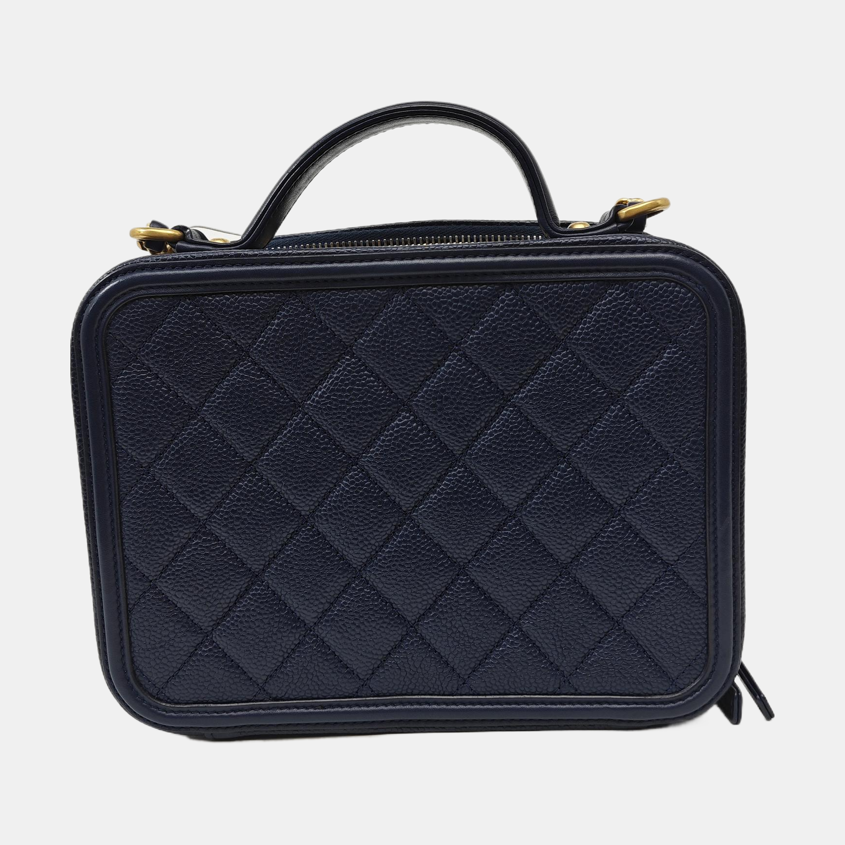 FILIGREE Medium Quilted Grained Calfskin Blue