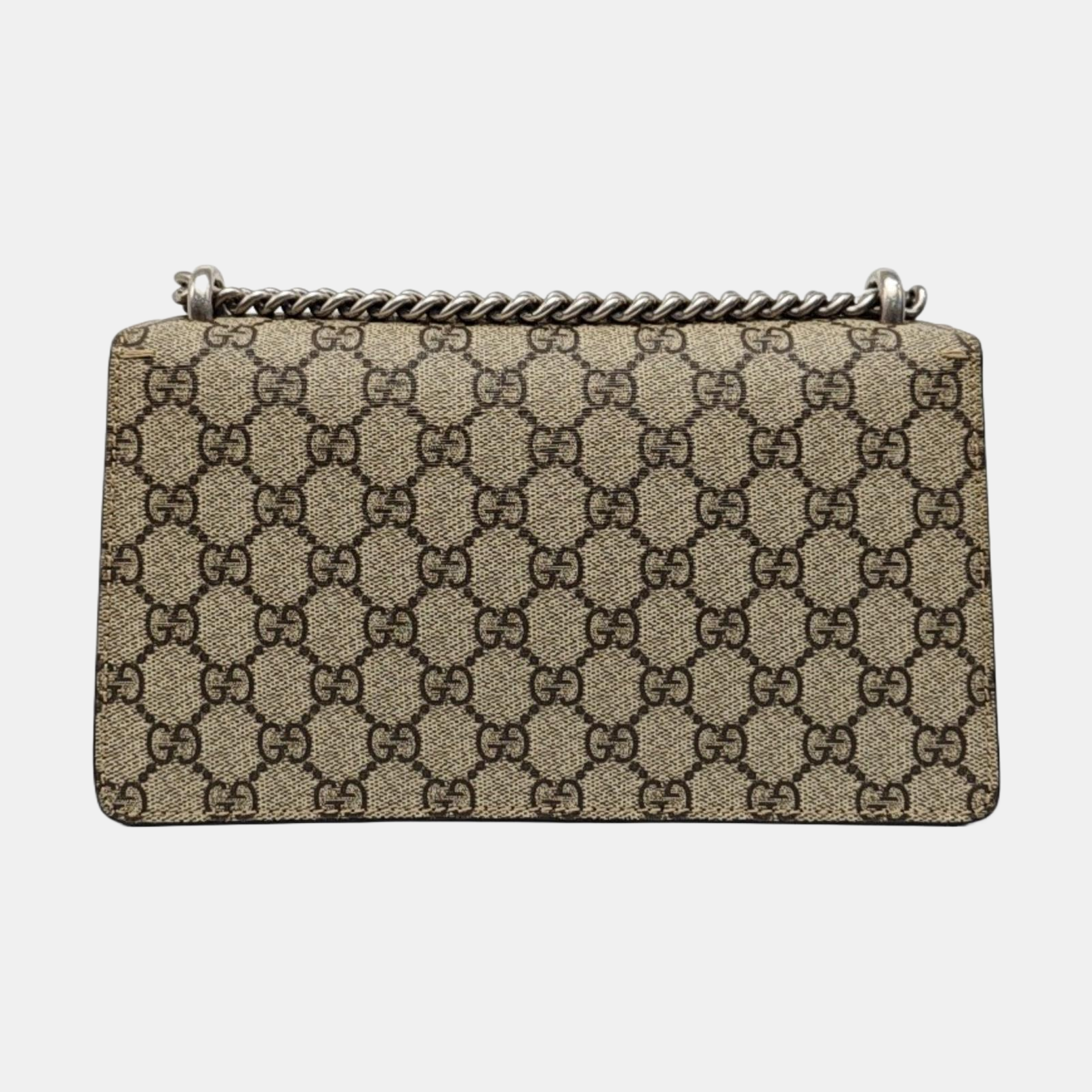 Dionysus Small Monogram Coated Canvas Beige