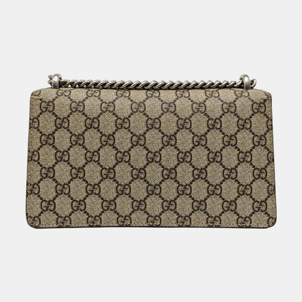 Dionysus Small Monogram Coated Canvas Beige