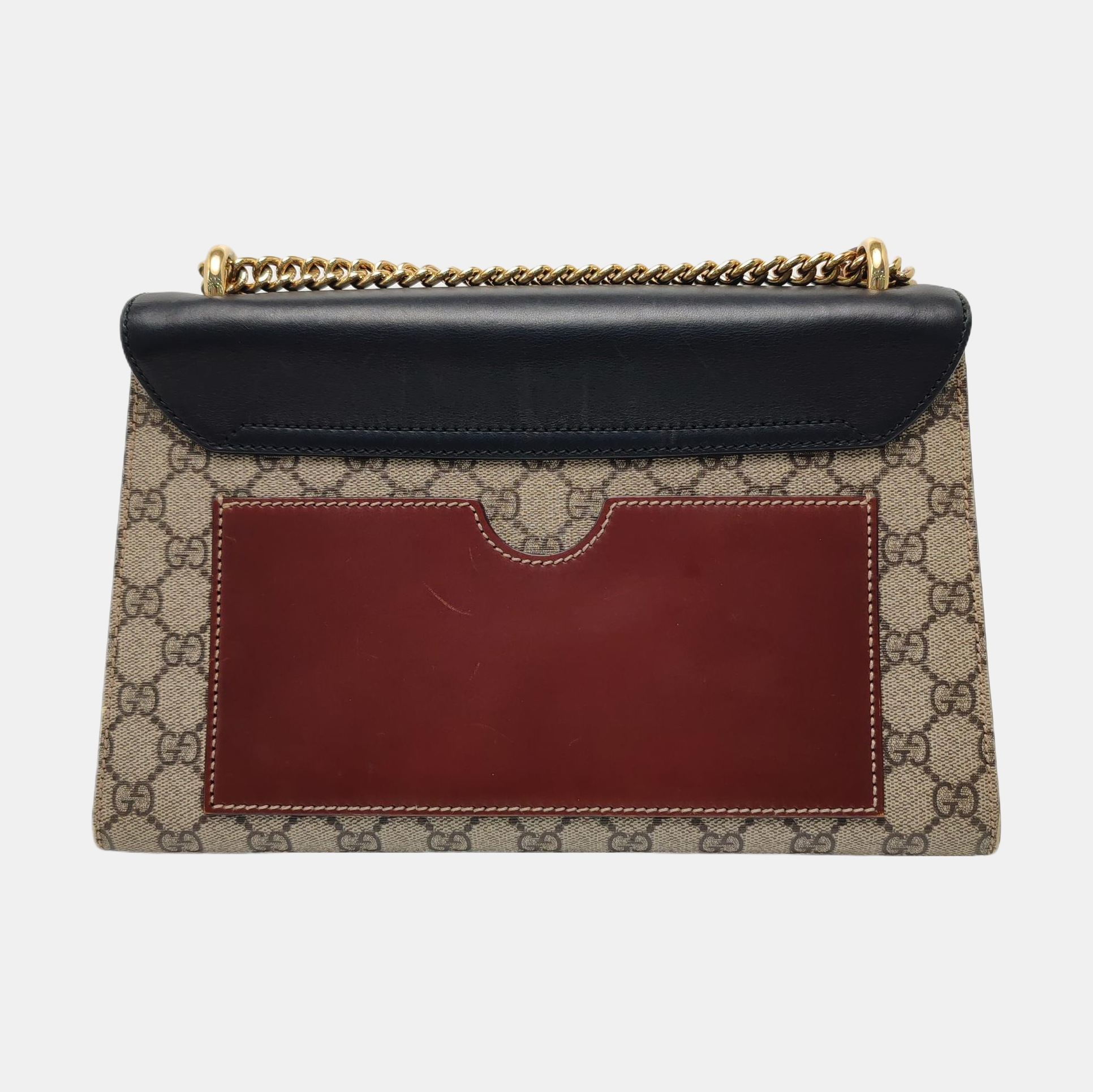 Authenticated pre-owned  Padlock Medium Monogram Coated Canvas Beige - Shoulder Bag at Looply