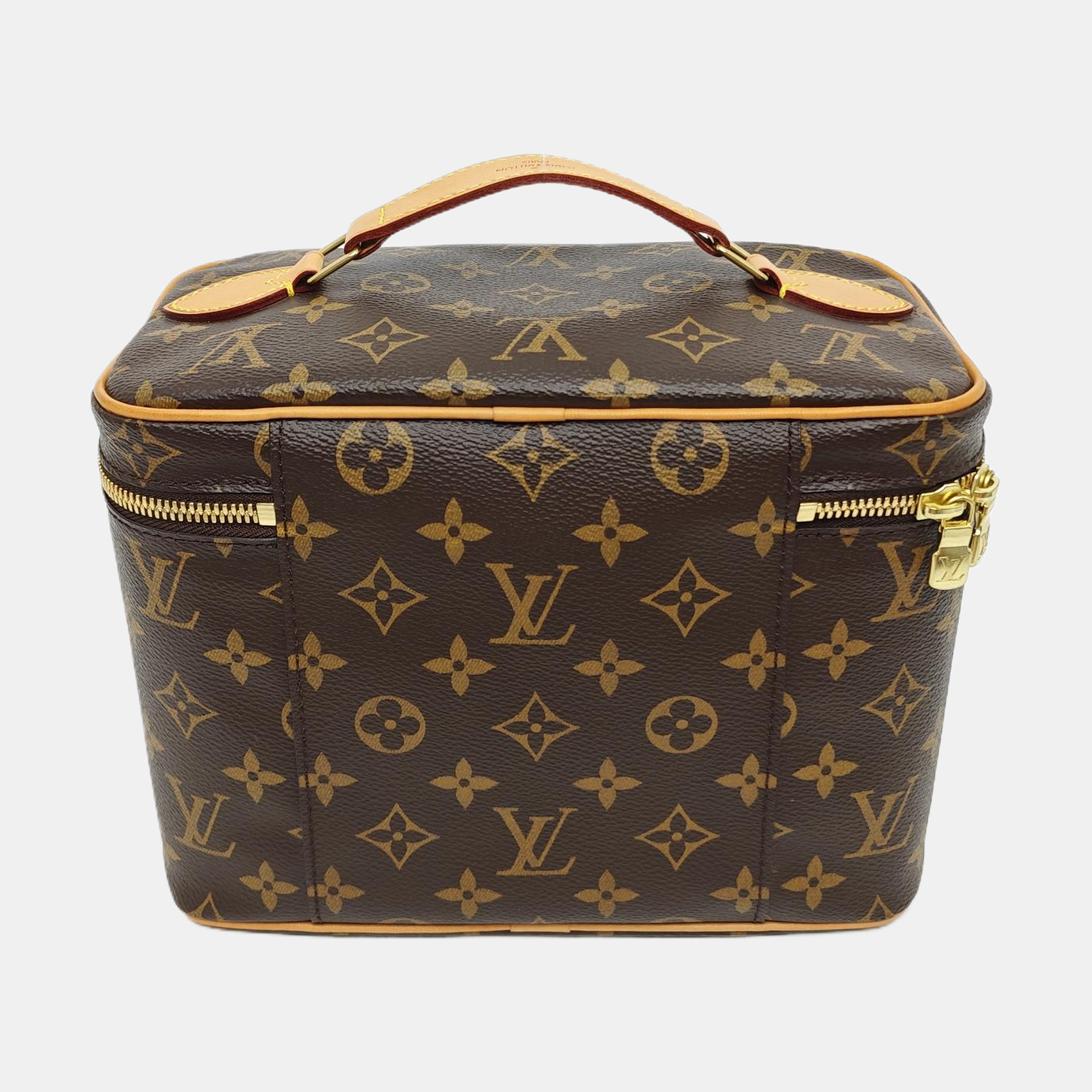 NICE BB Monogram Coated Canvas Brown