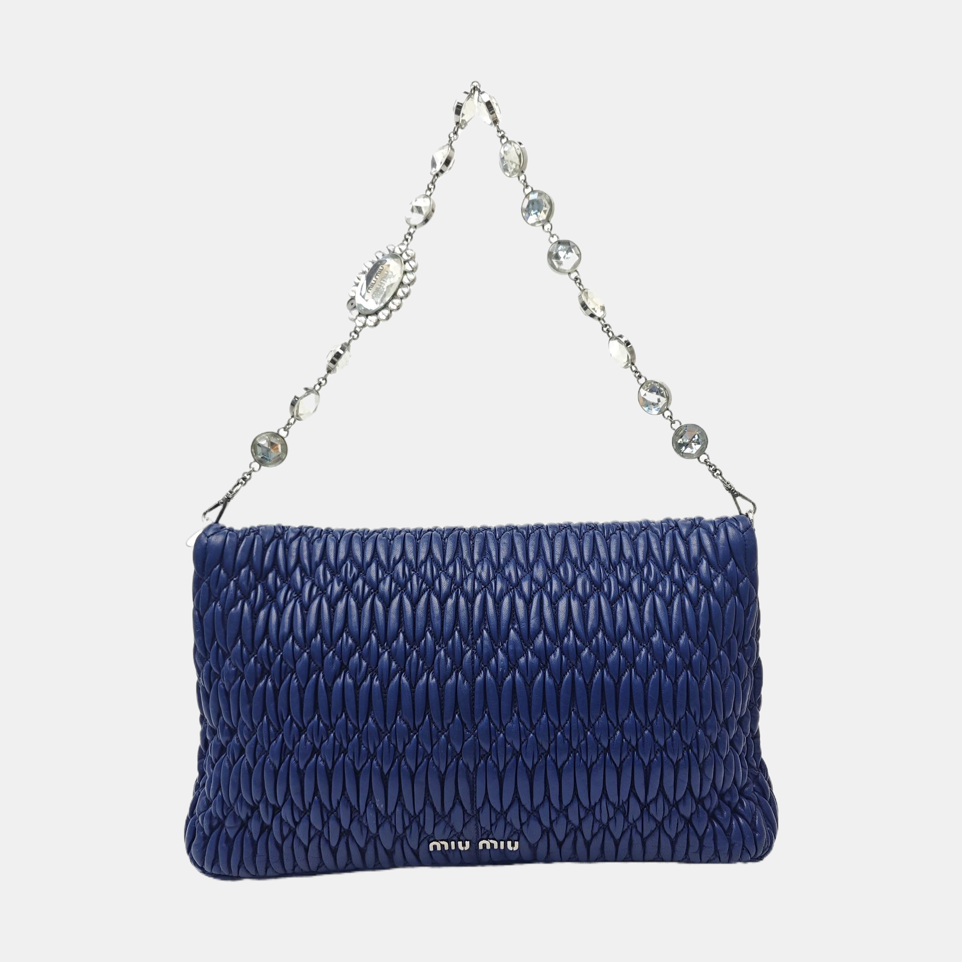 Crystal Quilted Lambskin Blue