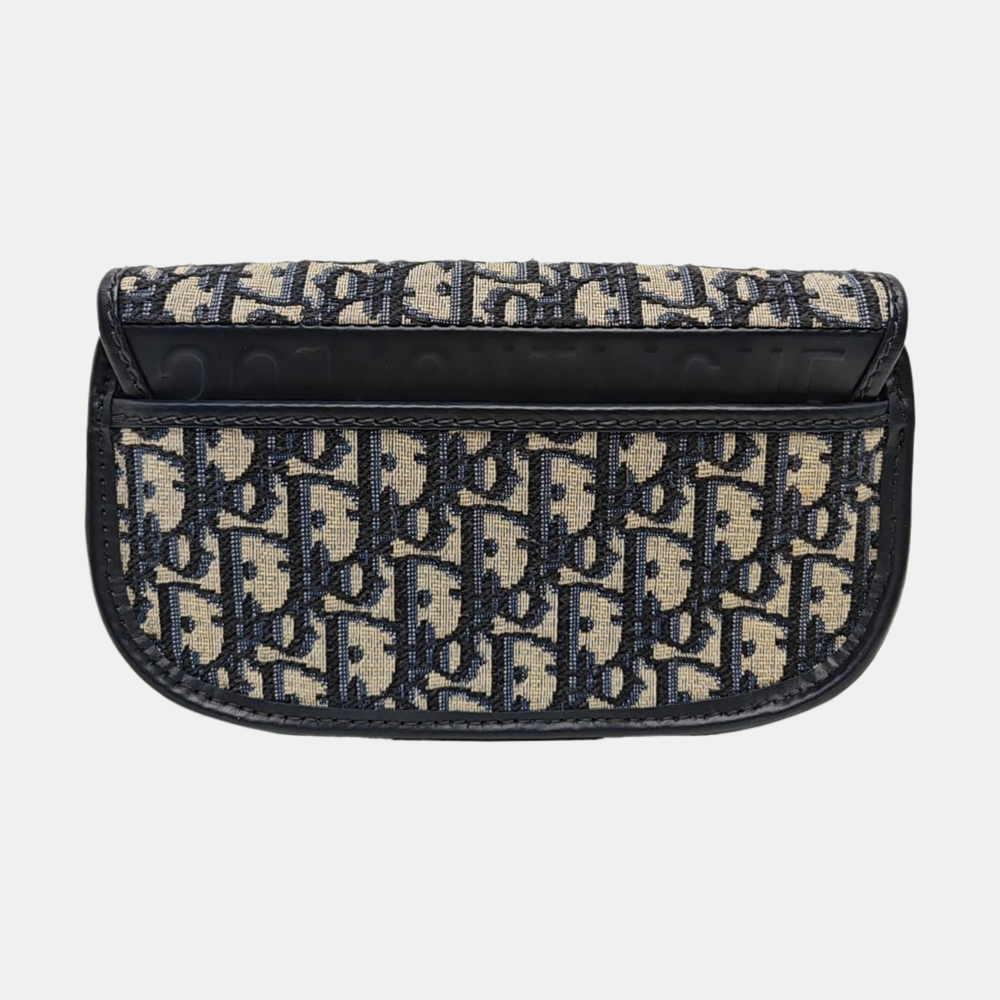 Bobby East-West Medium Oblique Canvas Blue
