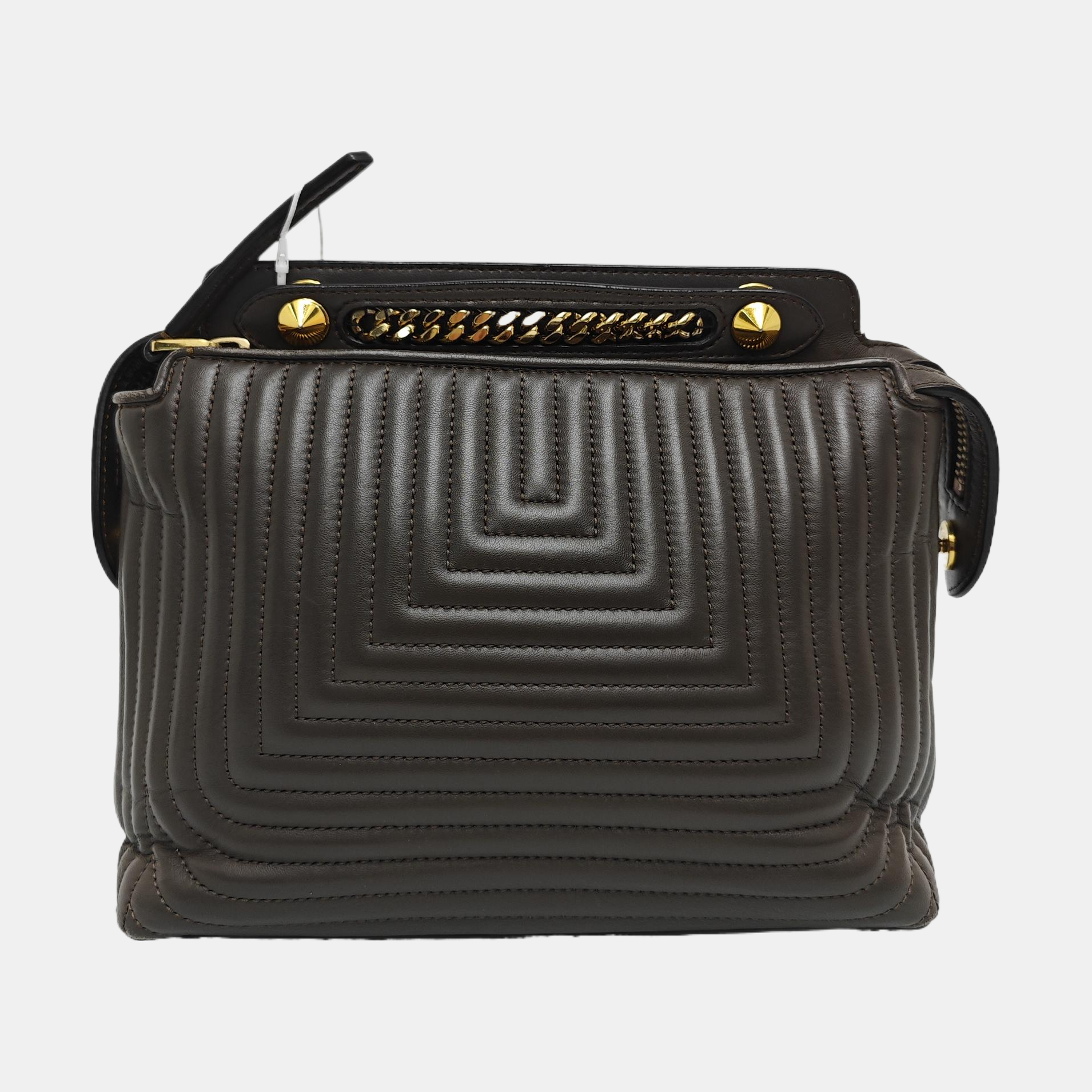 Dotcom Quilted Calfskin Brown
