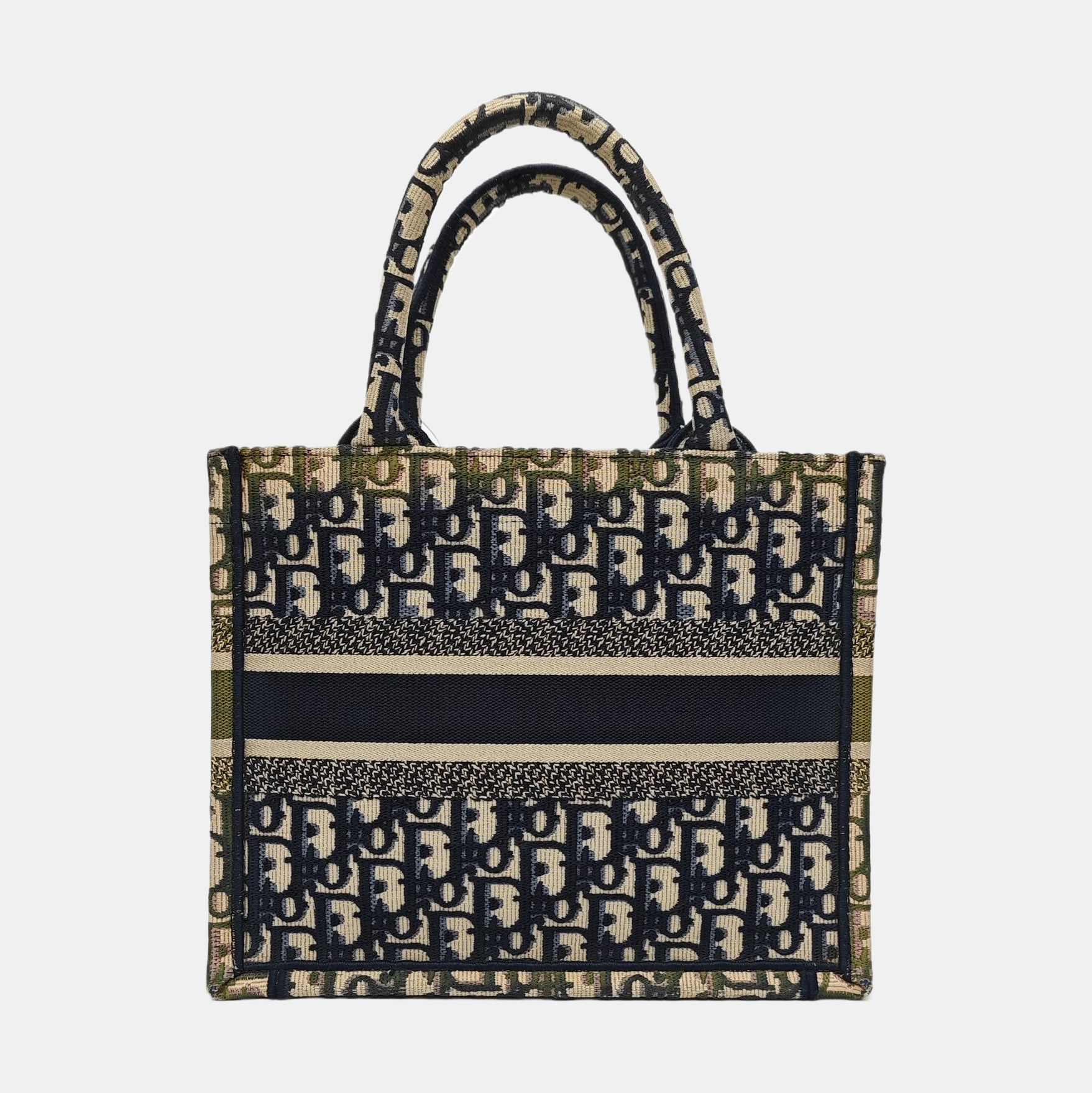 Book Tote Small Oblique Canvas Blue