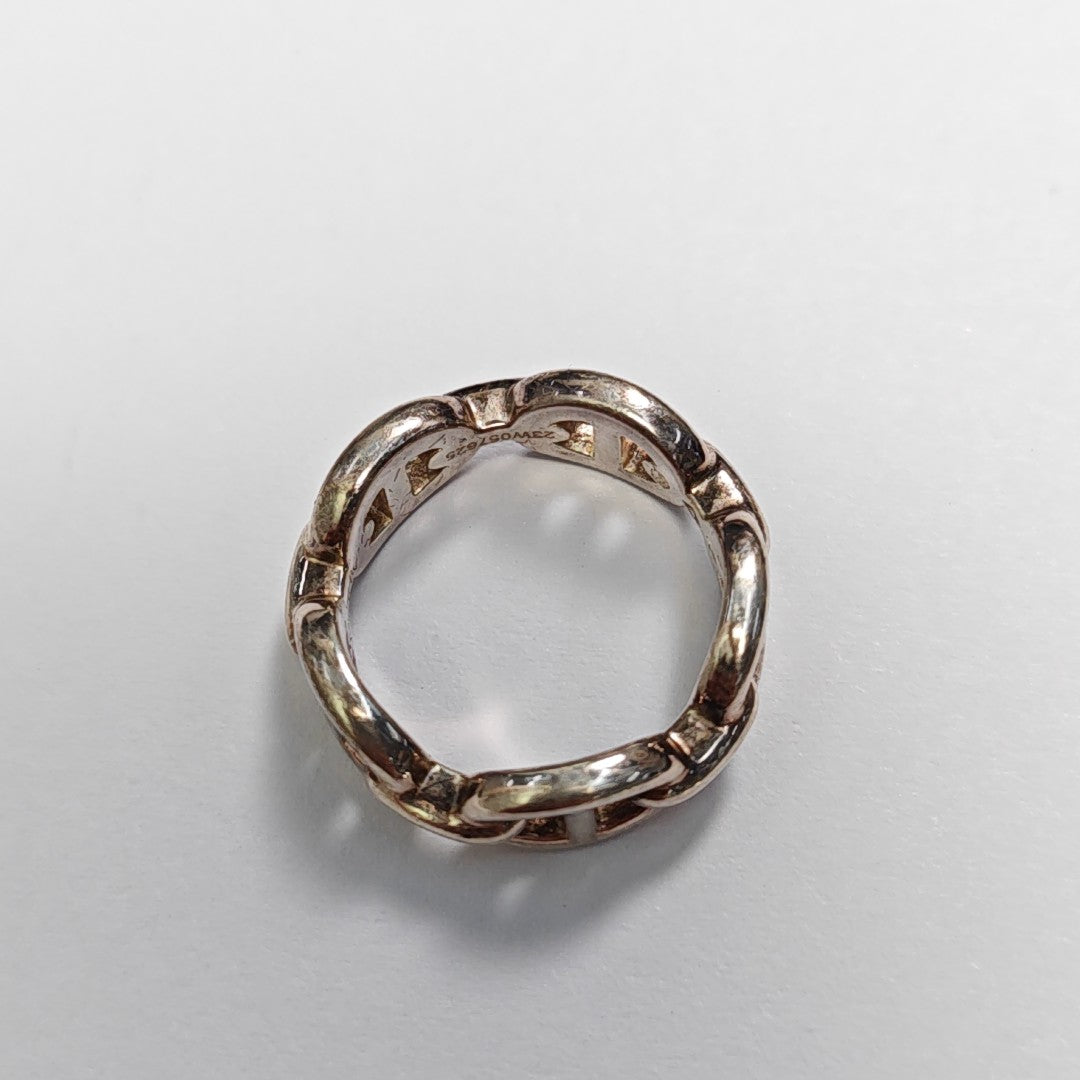 Chaine D'ancre Enchainee 925 Sterling Silver Ring EU 51
