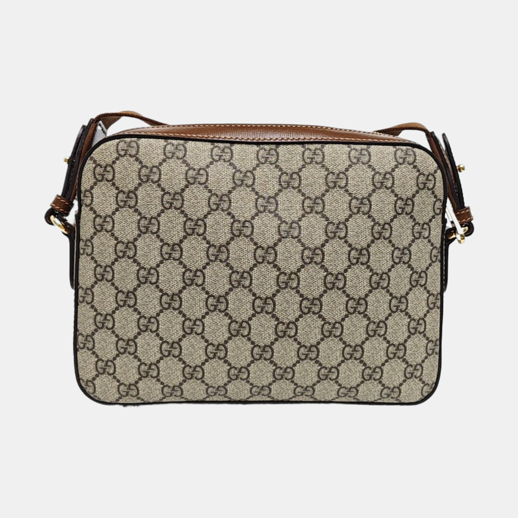 Monogram Coated Canvas Shoulder Bag Black