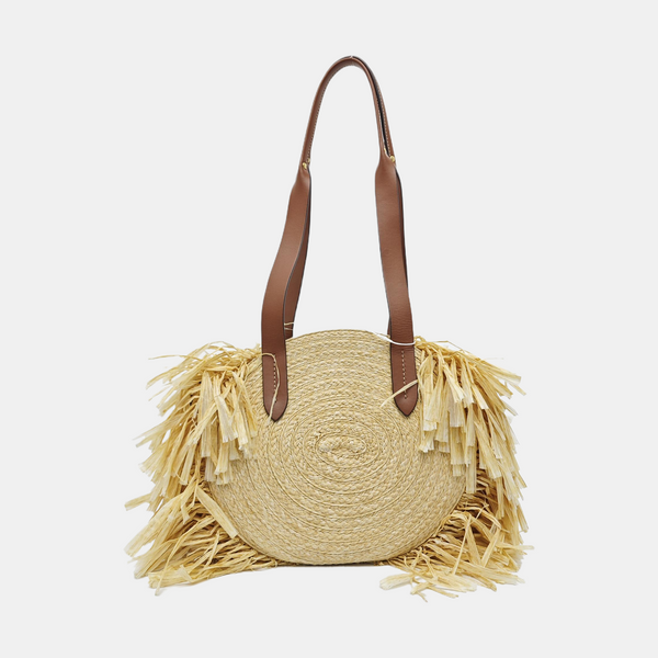 Straw Tote Bag Beige