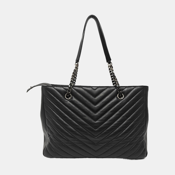 MONOGRAM Chevron Lambskin Black