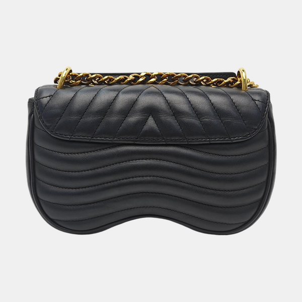 NEW WAVE PM Quilted Calfskin Black