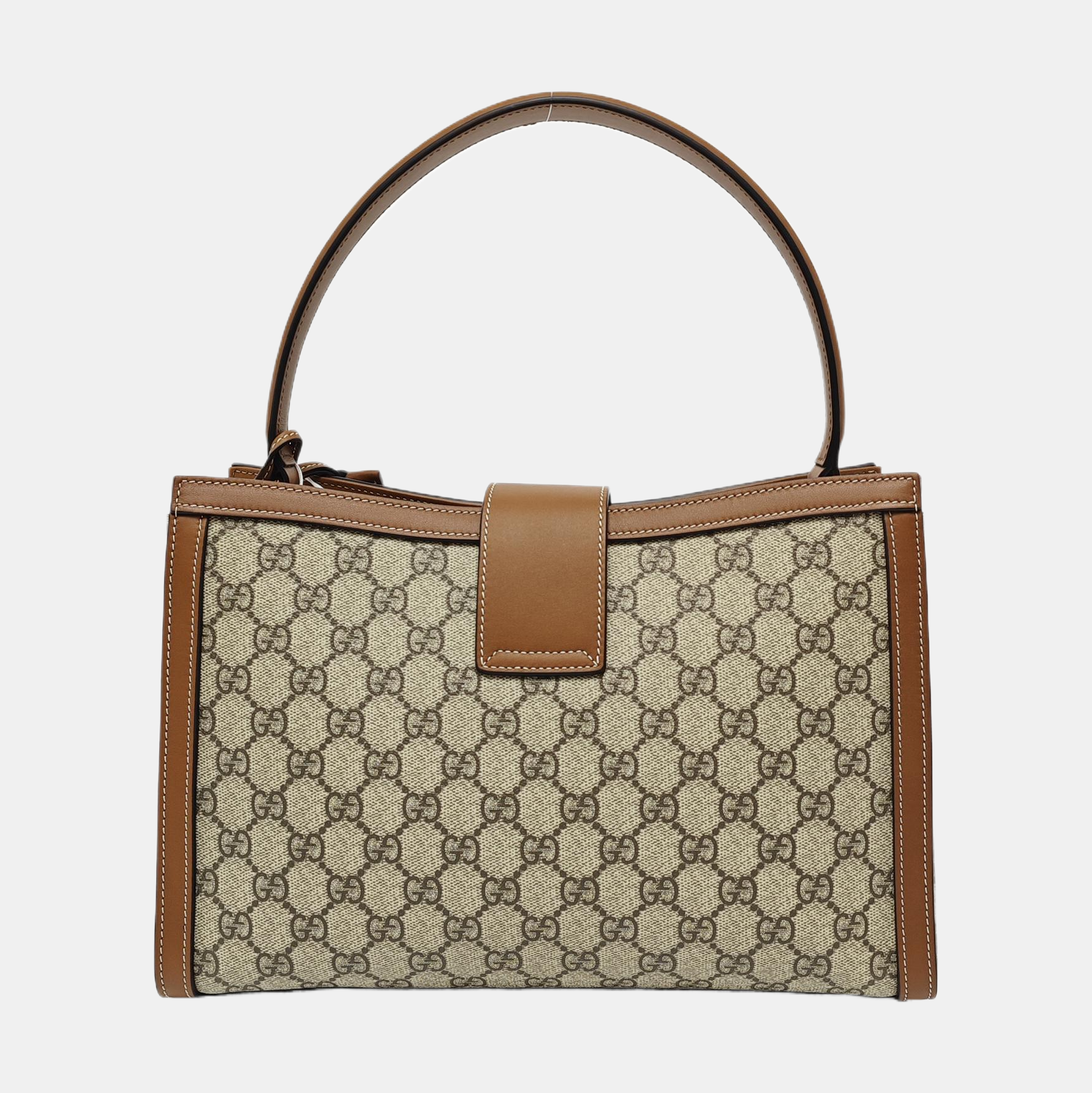 Padlock Large Monogram Coated Canvas Gray