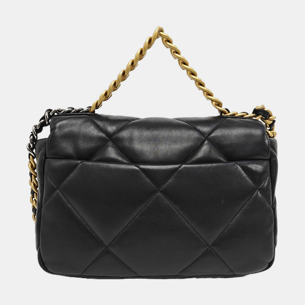 CHANEL 19 Small Quilted Lambskin Black