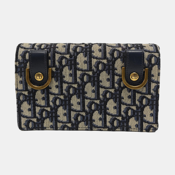 Saddle Mini Oblique Canvas Blue