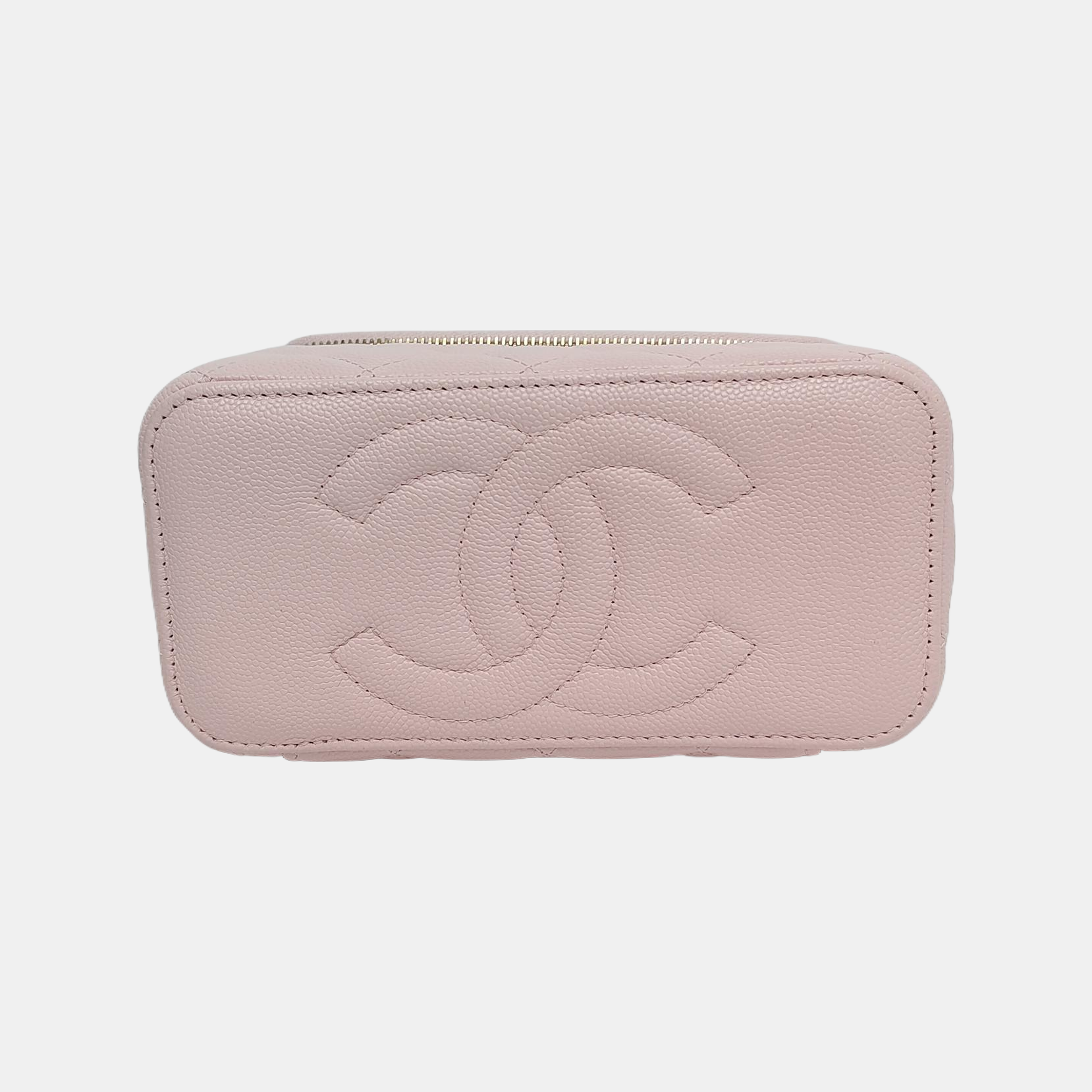 Authenticated pre-owned  VANITY CASE Quilted Grained Calfskin Pink - Crossbody Bag at Looply
