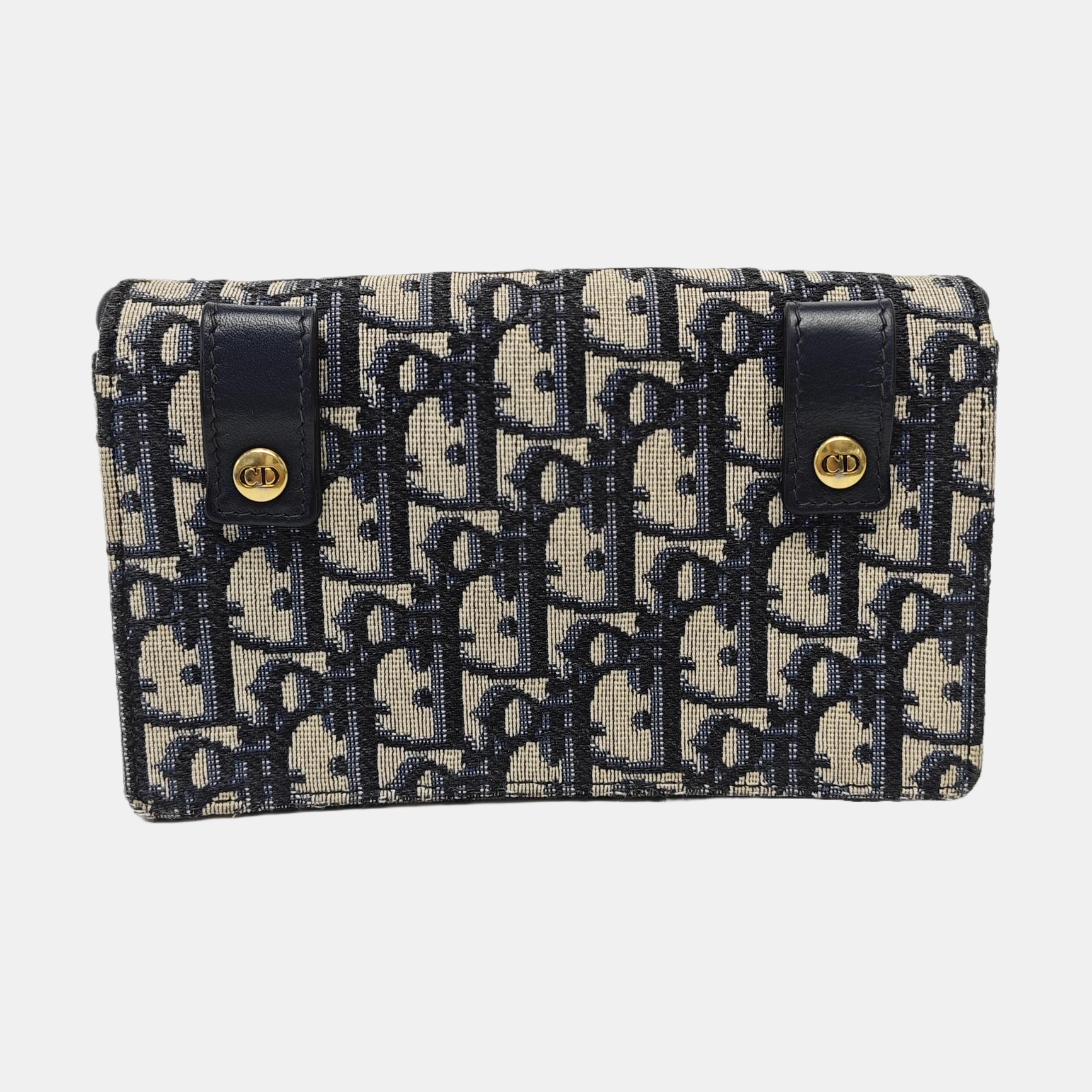 Saddle Mini Oblique Canvas Blue