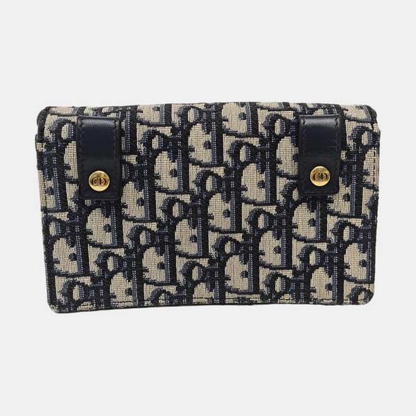 Saddle Mini Oblique Canvas Blue