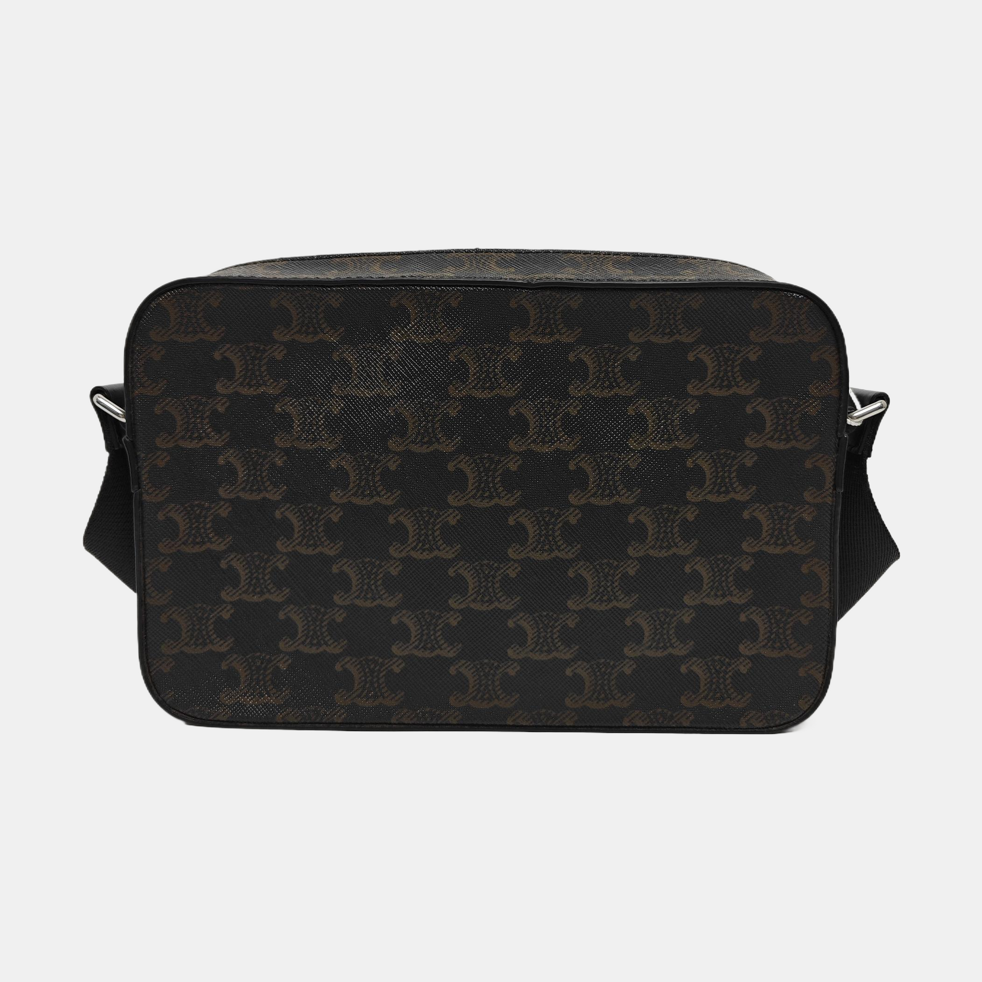 Authenticated pre-owned  TRIOMPHE CANVAS Small Coated Canvas Brown - Shoulder Bag at Looply