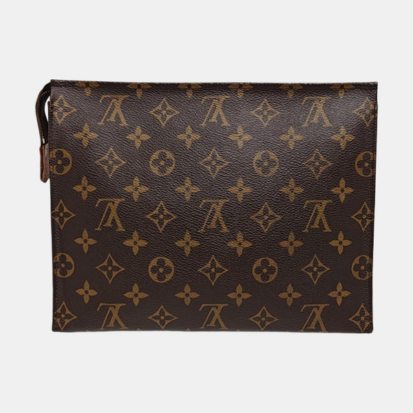 TOILET POCKET 26 Monogram Coated Canvas Brown