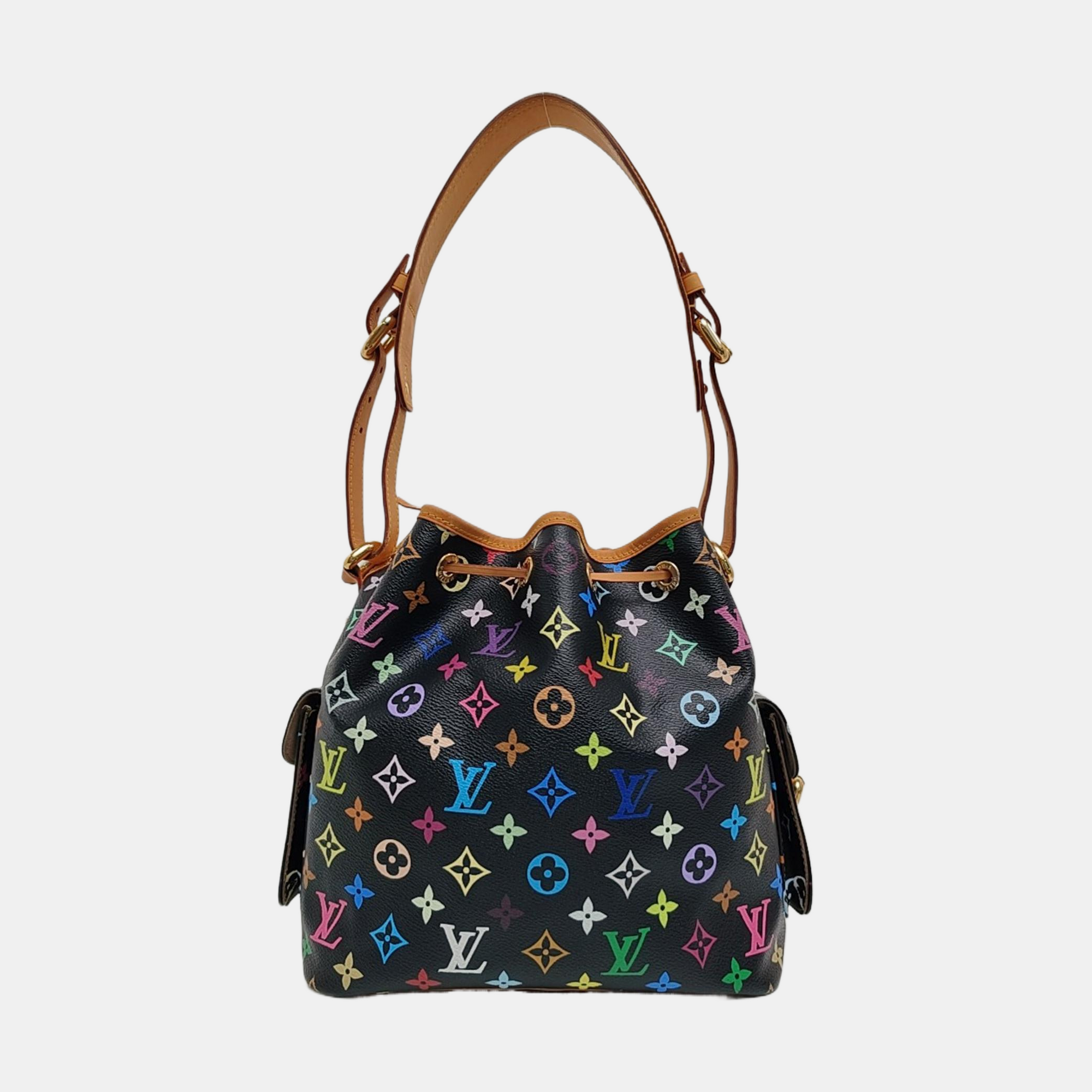 LV × TM NÉONOÉ MM Monogram Coated Canvas Black
