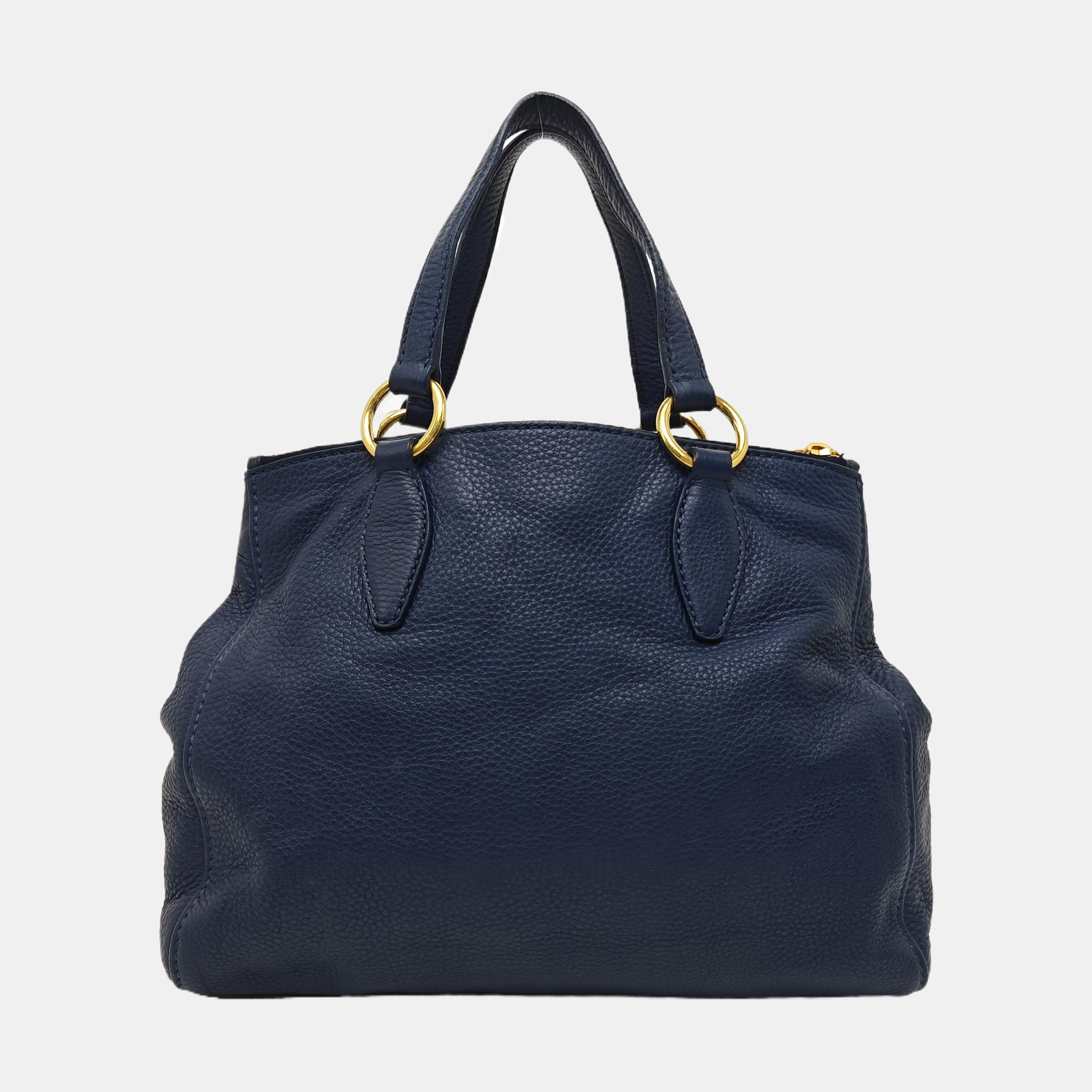 Calfskin Top Handle Bag Blue