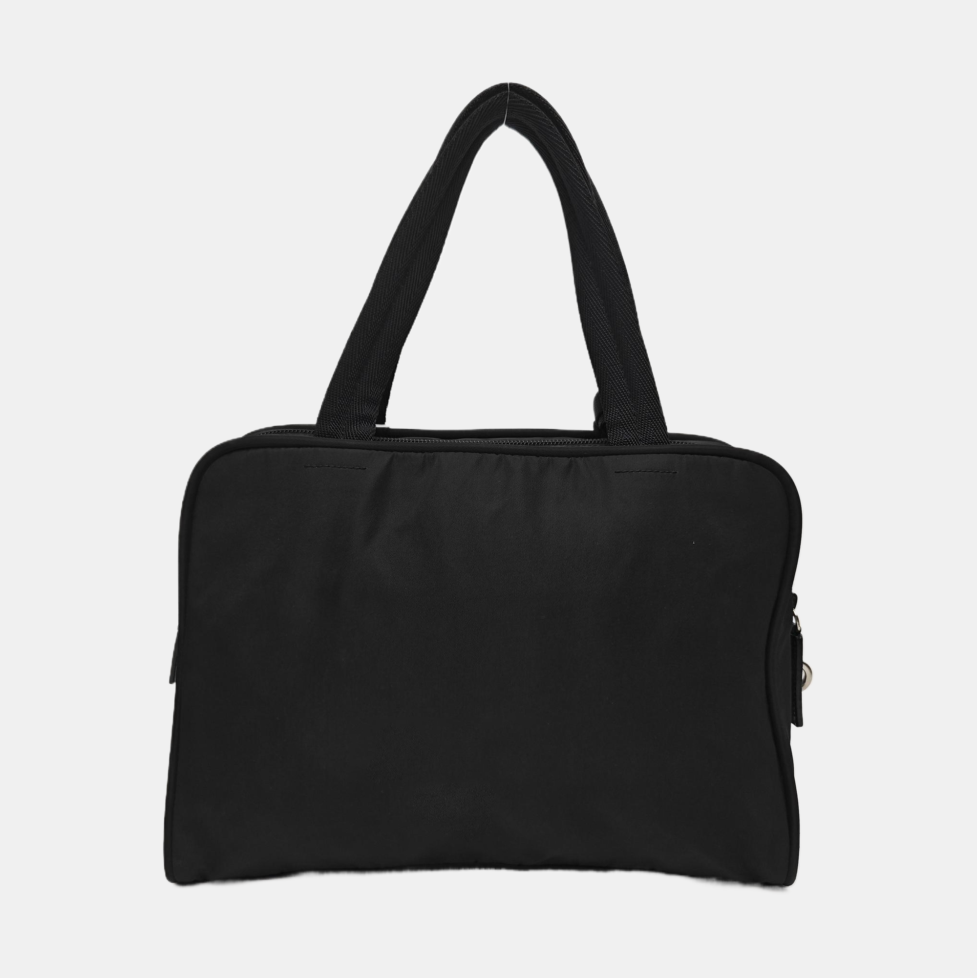 Nylon Top Handle Bag Black