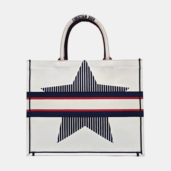 Authenticated pre-owned  Book Tote Large Canvas White - Tote Bag at Looply