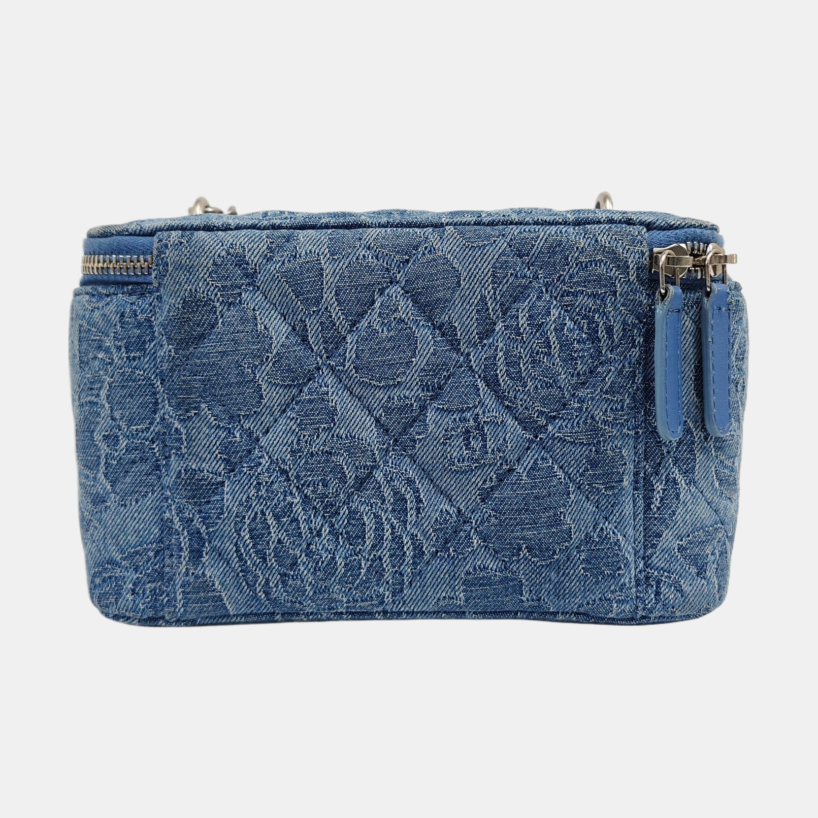 VANITY CASE Small Quilted Denim Blue