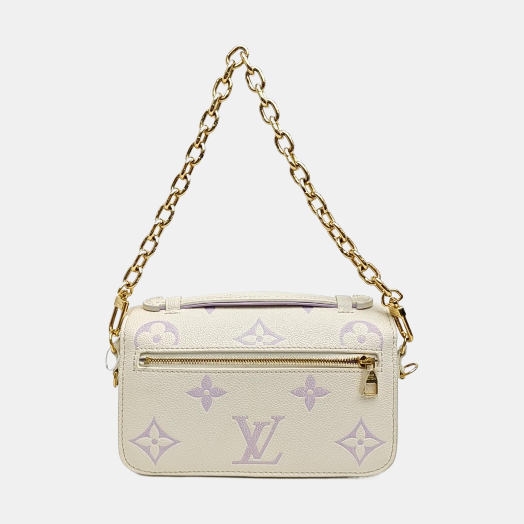 MÉTIS EAST WEST Monogram Calfskin White