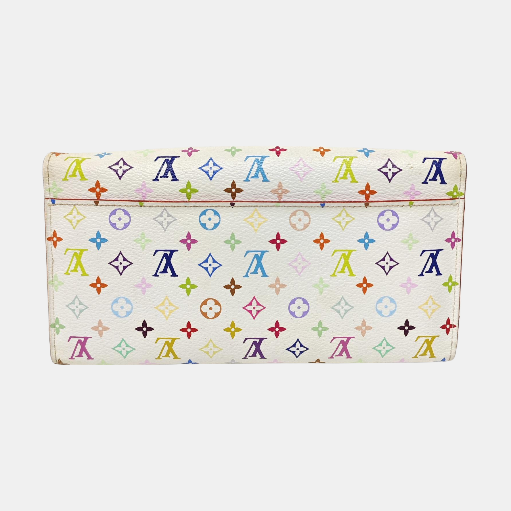 SARAH Monogram Coated Canvas White Wallet