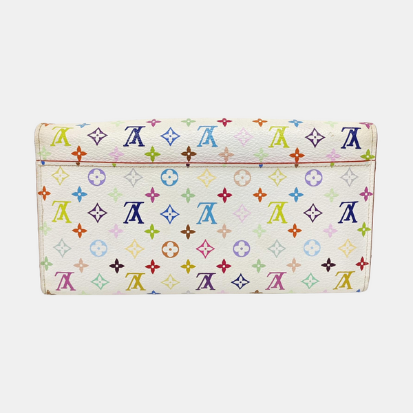SARAH Monogram Coated Canvas White Wallet