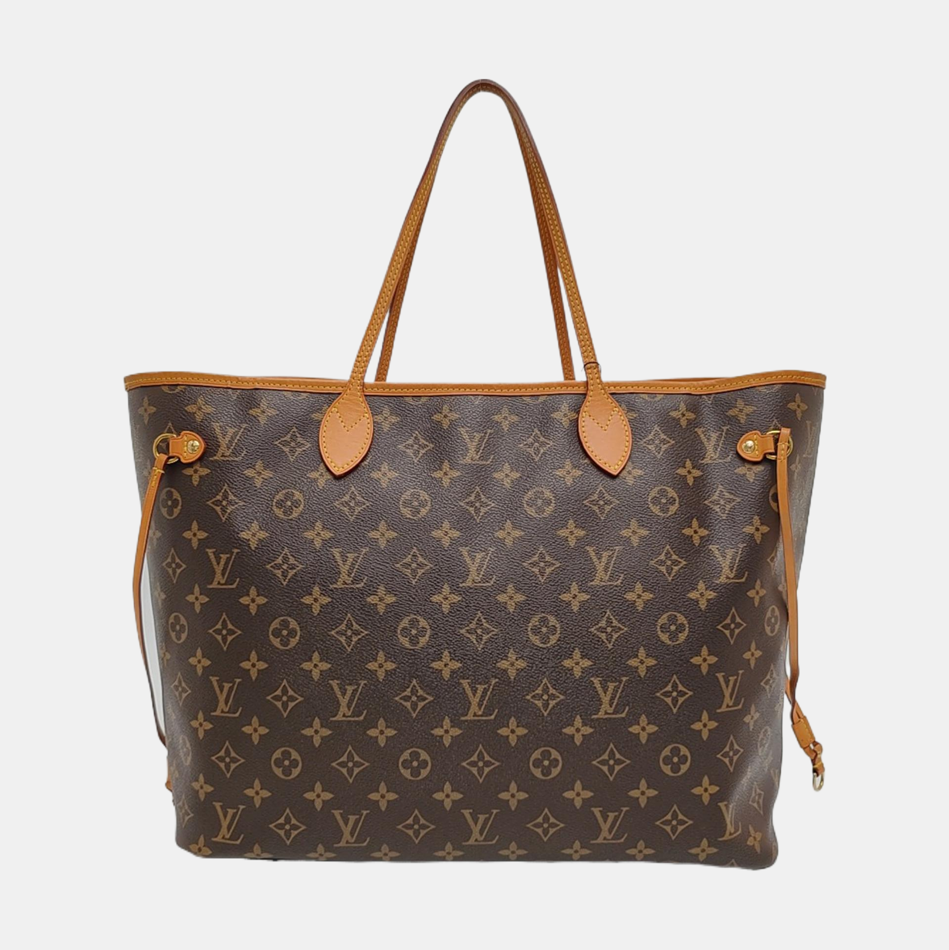 Authenticated pre-owned  NEVERFULL GM Monogram Coated Canvas Brown - Tote Bag at Looply