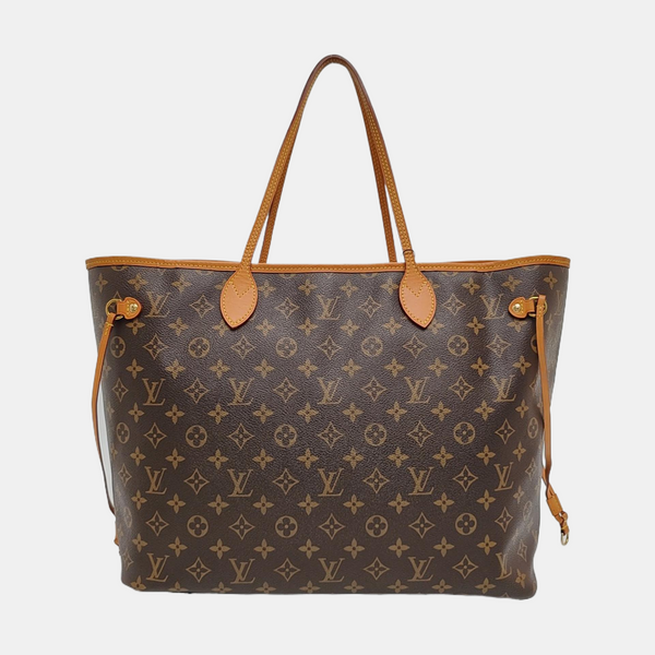 Authenticated pre-owned  NEVERFULL GM Monogram Coated Canvas Brown - Tote Bag at Looply
