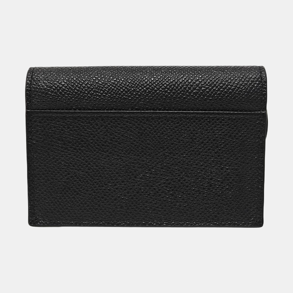 Saddle Mini Lambskin Black Card Holder