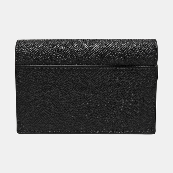 Saddle Mini Lambskin Black Card Holder
