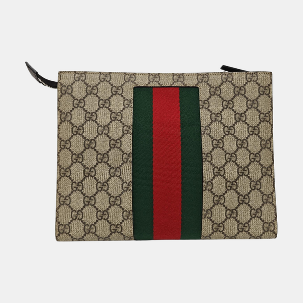 GG Supreme Monogram Coated Canvas Black