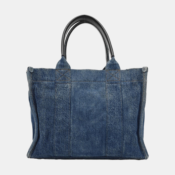 Denim Top Handle Bag Blue