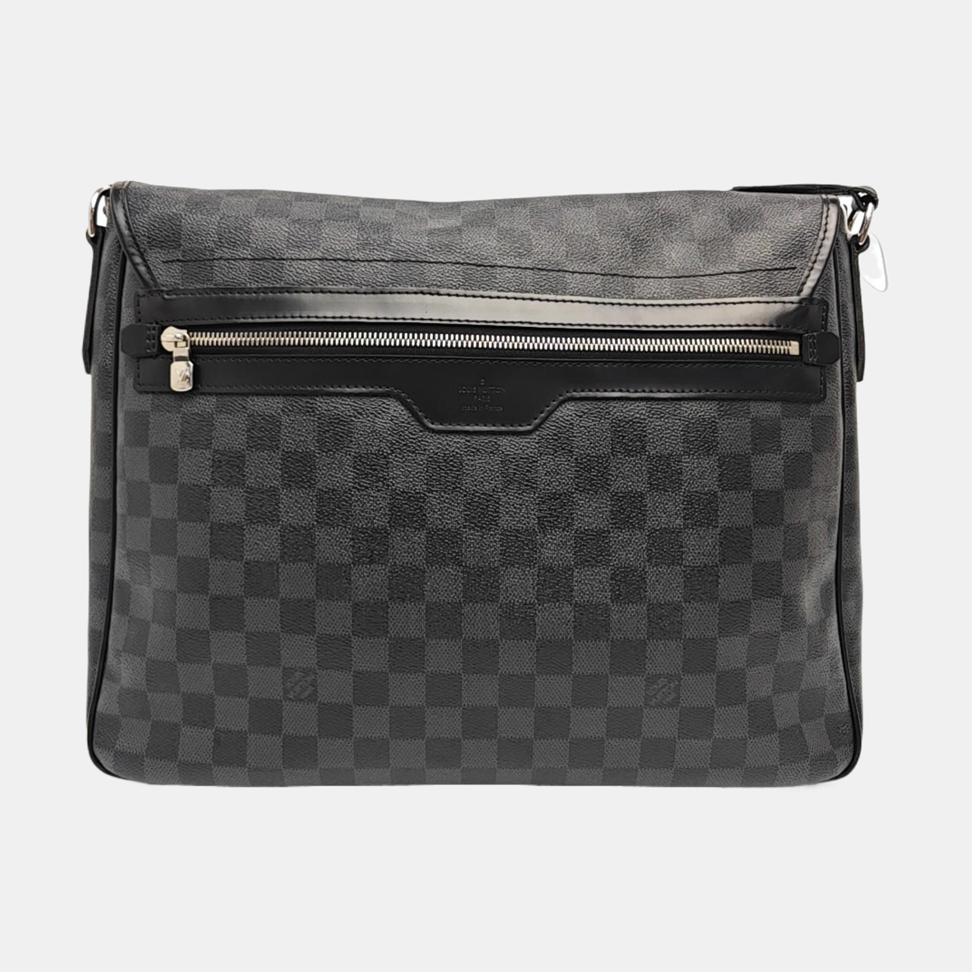 DANIEL GM Damier Graphite Coated Canvas Gray