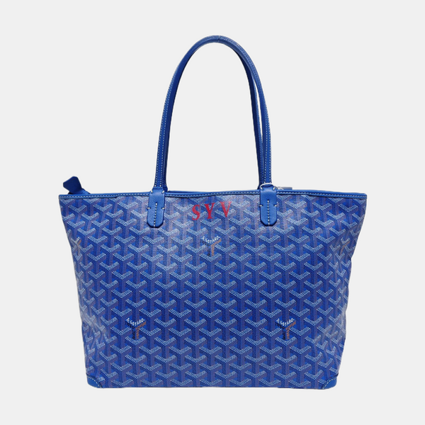 Authenticated pre-owned  Saint Louis PM Coated Canvas Blue - Tote Bag at Looply