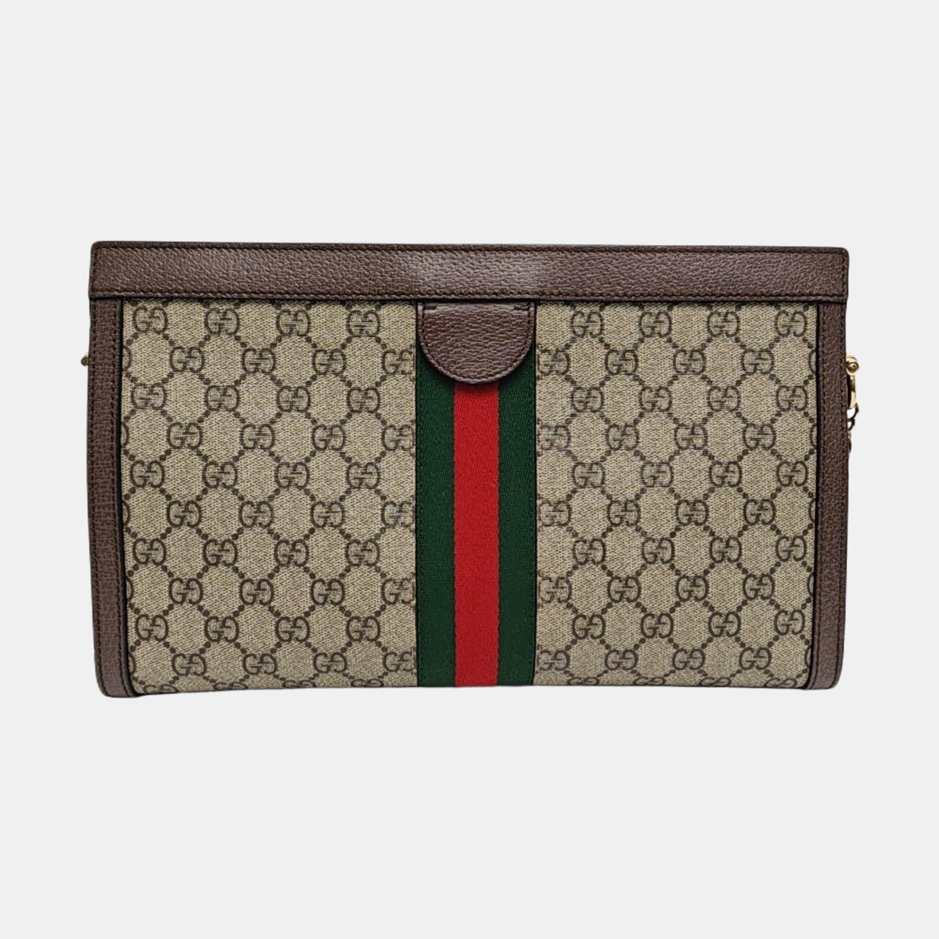 Authenticated pre-owned  Ophidia Medium Monogram Coated Canvas Beige - Shoulder Bag at Looply