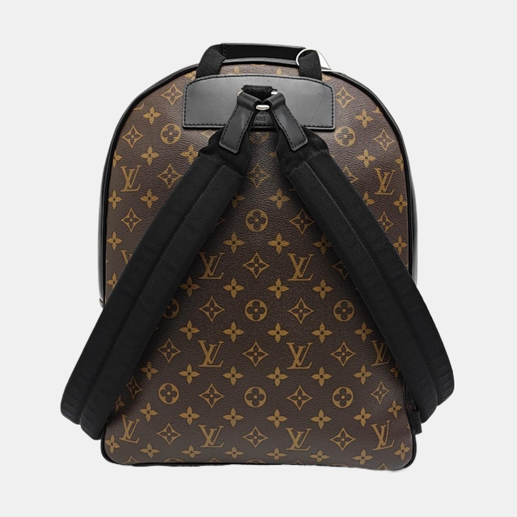 JOSH Monogram Coated Canvas Brown