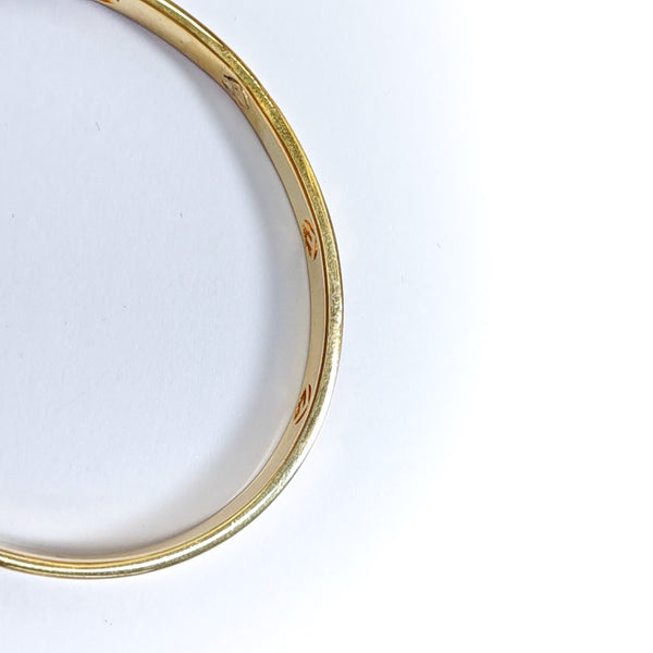 F Is Brass Gold Bangle