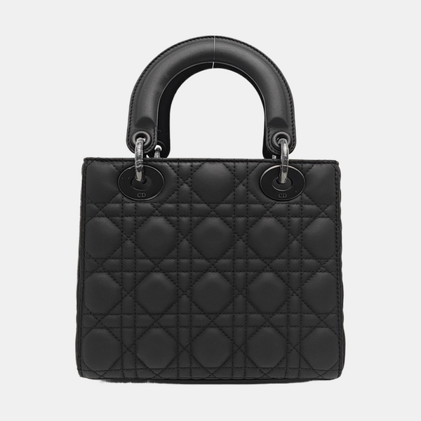 Lady Dior Small Cannage Calfskin Black