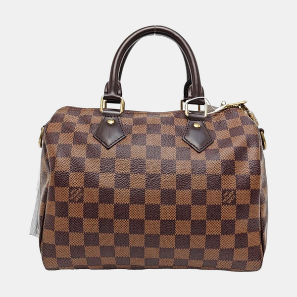 SPEEDY 25 Damier Ebene Coated Canvas Brown