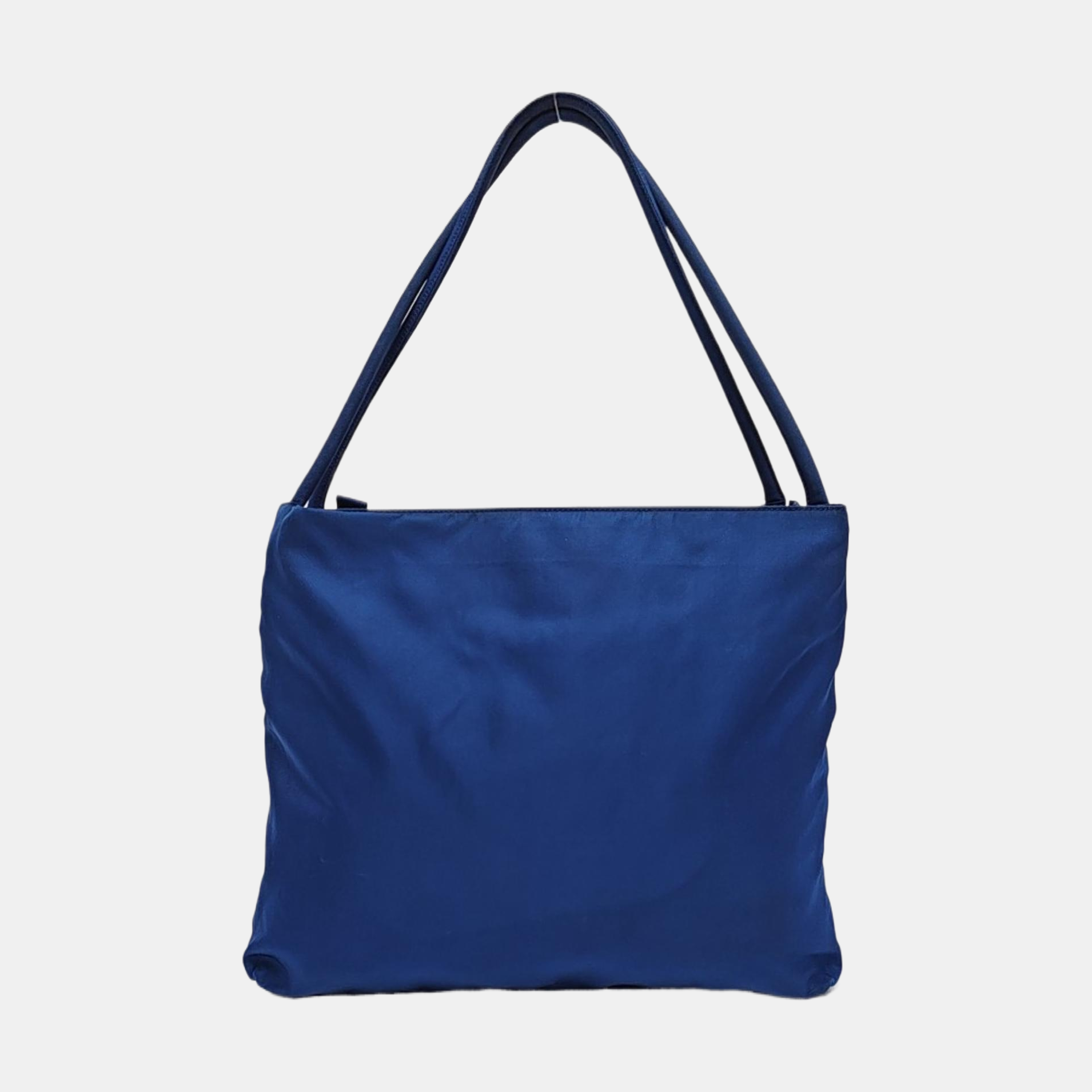 Nylon Top Handle Bag Blue
